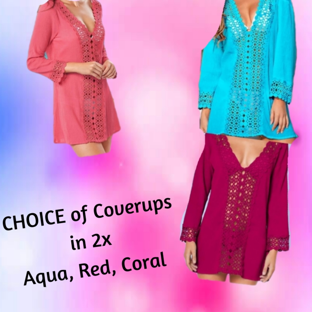 SALE CHOICE OF Open Crochet Swim Coverup